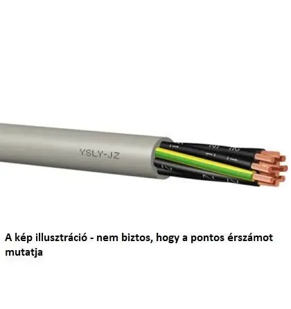 Akciós ár Vezérlőkábel sodrott erekkel (YSLY-JZ) 5X0,75mm2 300/500V