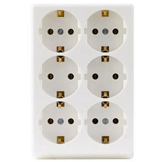 Asztali elosztó 6-os, földelt, kábel nélkül, téglalap, 0512387555 Bestseller