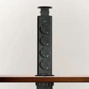 Rejtett elosztó 4-es matt fekete 1,5m Prémium