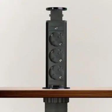 Utolsó esély Rejtett elosztó 3-as szálcsiszolt fekete 1,5m