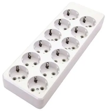 Vezeték nélküli elosztó 12-ES szerelhető, újravezetékelhető 16A 250V fehér Alacsony ár