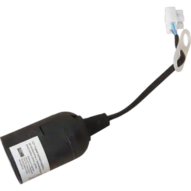 FOGLALAT SORKAPOCCSAL E27 15CM HOSSZÚ H03VVH2 2X0,75MM FEKETE Különleges ajánlat