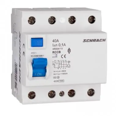 Végkiárusítás HIBAÁRAM KAPCSOLÓ 10KA 4POL 40A 100MA