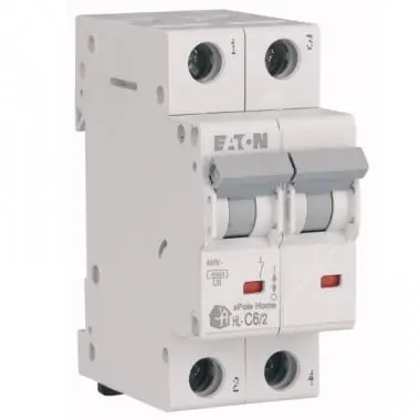 Eaton Moeller series xPole HL kismegszakító 2P, C, 6A, 4.5kA Árcsökkenés