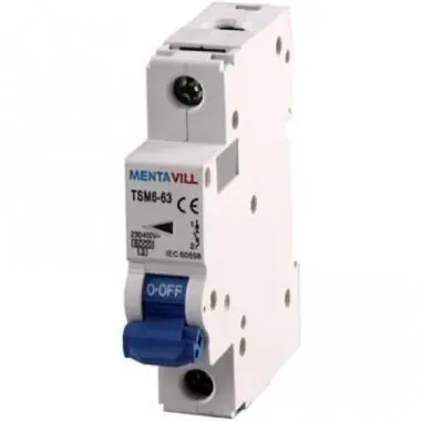 MENTAVILL TSM6 kismegszakító 1P, B, 16A, 6kA Árcsökkenés