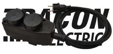 Biztonságos fizetés Kültéri eloszósáv fekete 16A/250VAC IP44 H07RN-F 3G1.5 5m