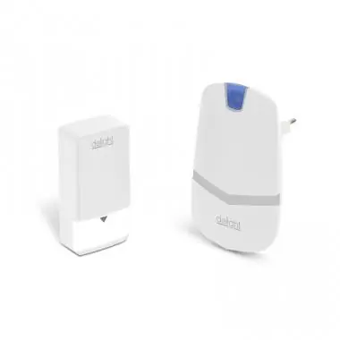 Nézd meg most Delight 55342 fehér digitális elem- és vezeték nélküli csengő (1adó+1vevő)