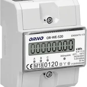 Fogyasztásmérő almérő 3 fázisú digitális 80A ORNO MID hiteles Expressz szállítás