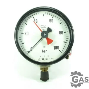 Nyomásmérő, VEB Messgerätewerk TGL manométer 0-100 bar Újdonság
