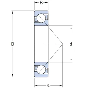 Egysoros ferde hatásvonalú golyóscsapágy, DKF 7006 C/P4.TNG.AP 30x55x13 Legkelendőbb