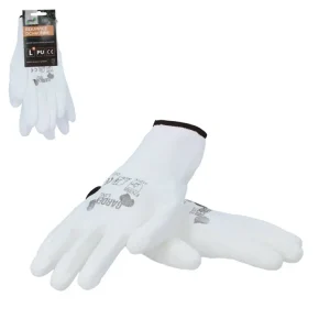 Újdonság „9“-ES POLIESTER DRÓTOS VÉDŐKESZTYŰ POLIURETÁN BEVONATTAL bal=12 *1122