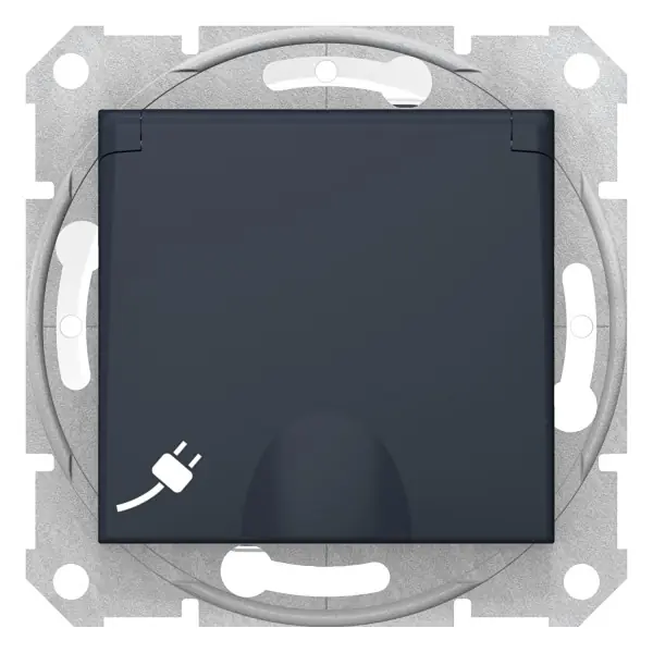 Ajánlat Dugalj s 2p+f grafit+csapófedél IP44