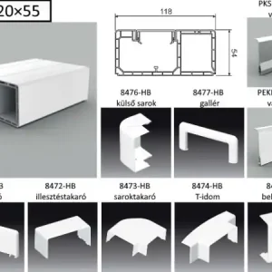 Ajánlat Műanyag csatorna toldástakaró 120x55