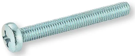 Outlet D-fejű, kereszthornyú csavar DIN 7985 M3x25 4.8 Vz.